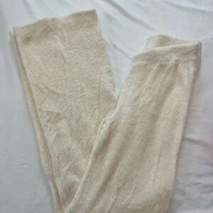 Aerie Cozy Cream Fuzzy Pants